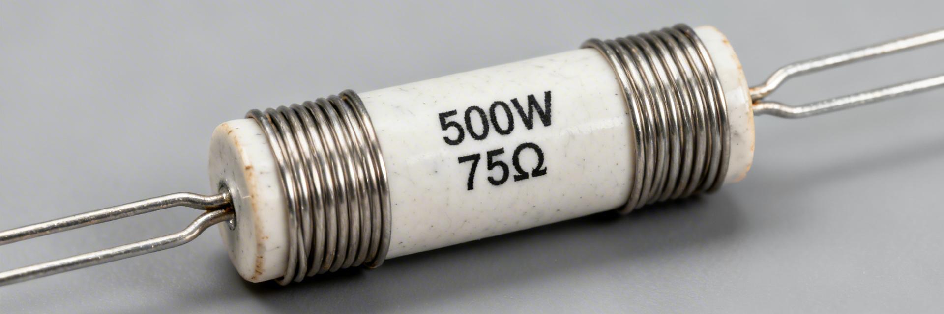 ULV 500 resistor datasheet breakdown: 500W 75Ω FL=500 specs